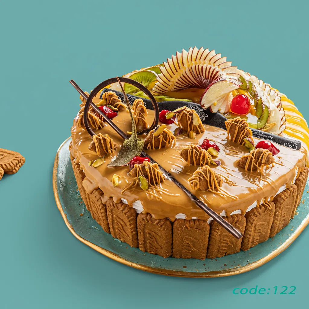 تورتة نص لوتس ونص فاكهة 24 كود 122