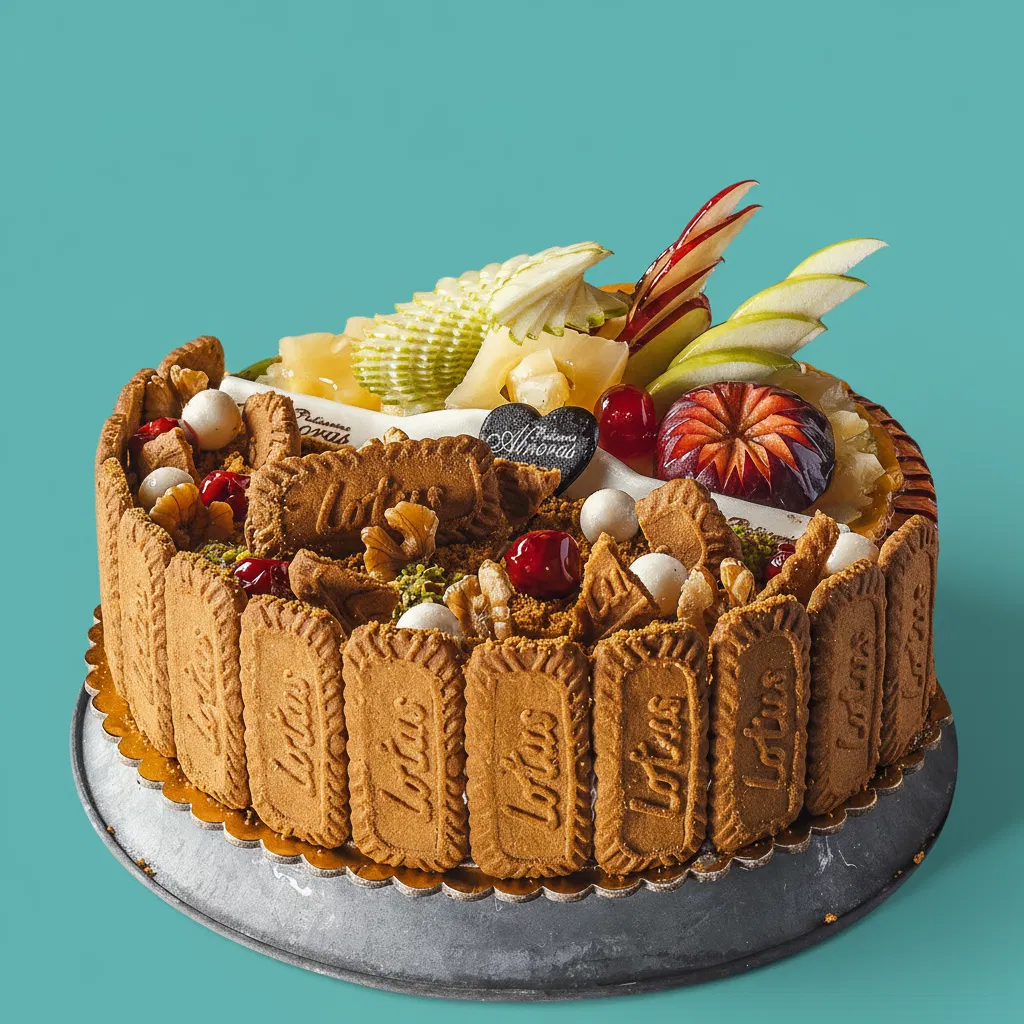 تورتة نص لوتس ونص فاكهة 24 كود 123