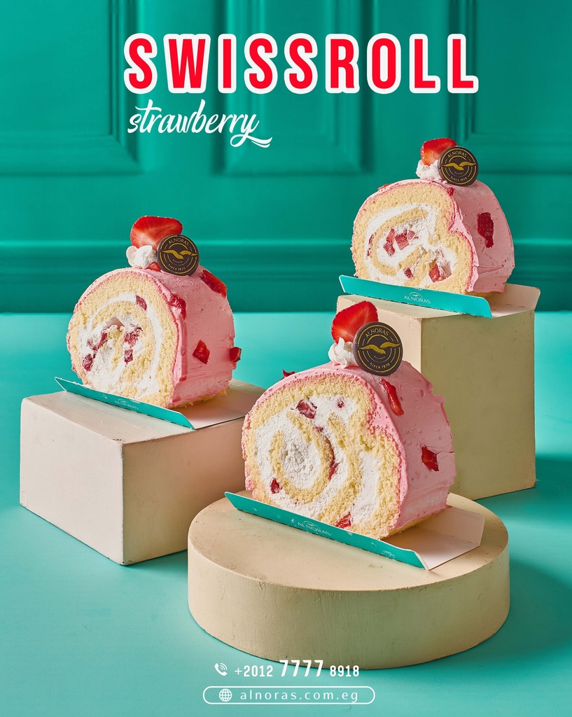 سويسرول فراولة