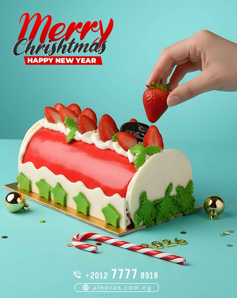تورتة جزع فراولةكريسماس