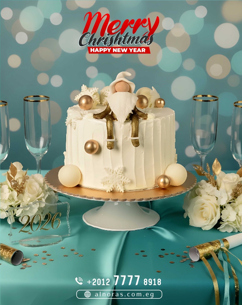 تورتة كريسماس جولدن سانتا كود 227